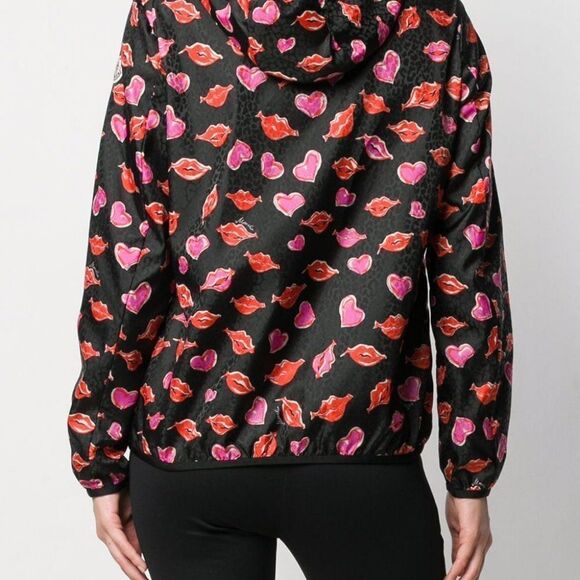 Moncler Lips And Heart Print Woman's Jacket Size 3 US M/L - Picture 4 of 13